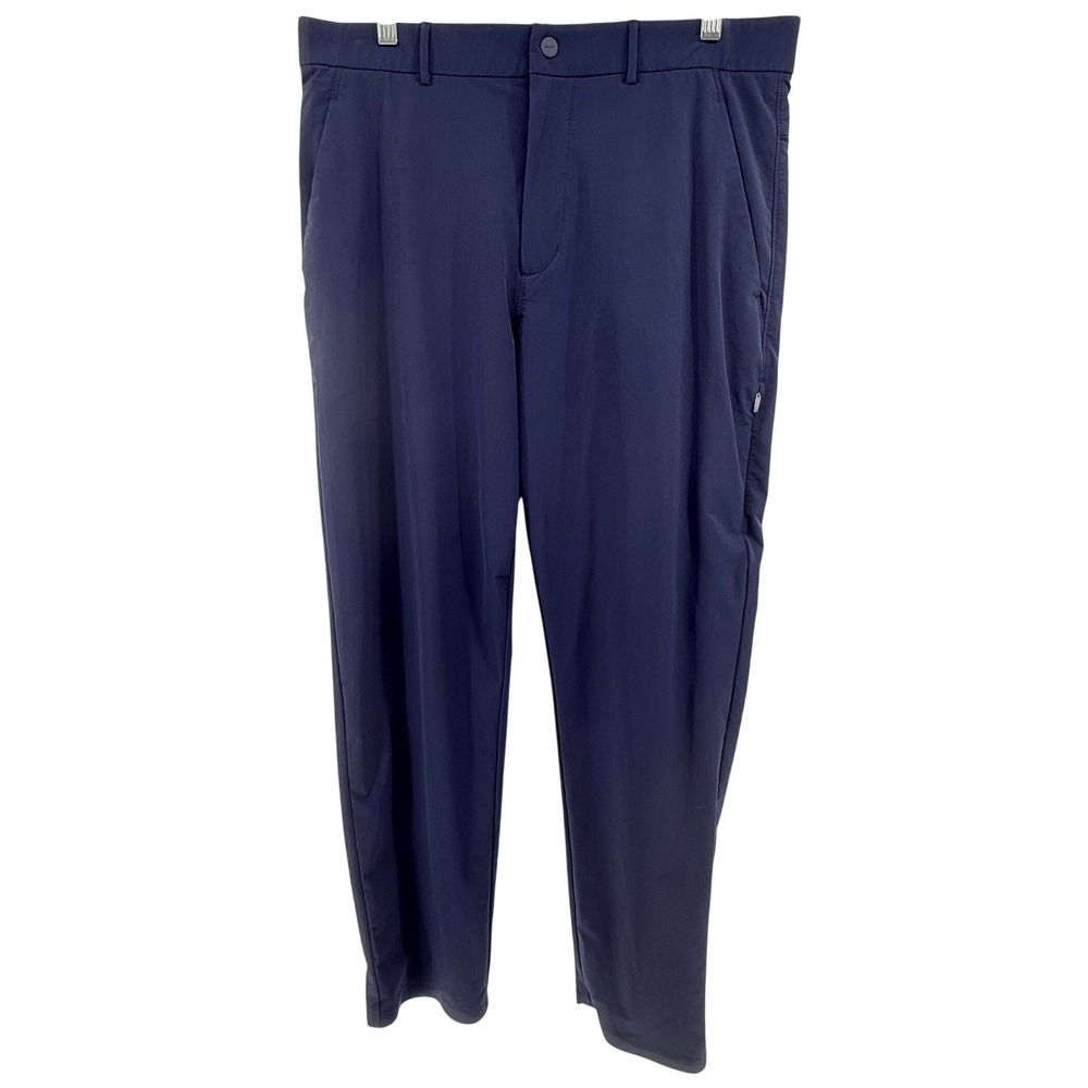 RLX Ralph Lauren Navy Tailored Fit Golf Performance Pants Elastic Waist 32x27